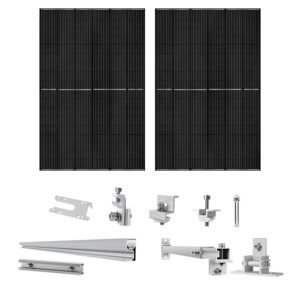 410 Watt Monocrystalline Solar Panel (2 Pack) With Solar Panel Mount Rack
